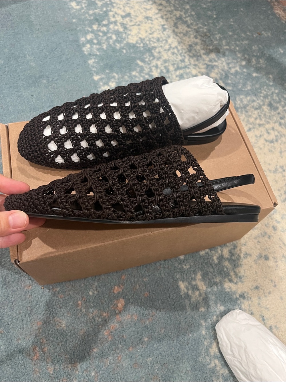 Jenni Kayne Crochet Jules Mule in Dark Brown - Women's Shoes - Picture 4 of 8